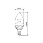 Vito 1512480 MICROSTAR-2 C37 CLEAR 2700K IP20 6W E14 220V