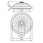 Kanlux 18120 Плафониера със сменяем източник на светлина FOGLER DL E27 220V IP20