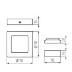 Kanlux 27212 Осветително тяло луна KANTI V2LED 220V 12W 4000K IP20