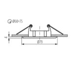 Kanlux 2795 Точково таванно осветително тяло VIDI Gx5.3 12V IP20