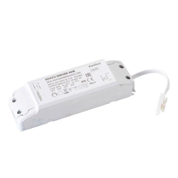 28025.jpg Kanlux 28025 Захранващ Тансформатор за ЛЕД Панели 220V-42V 36W BRAVO DRIVER IP20
