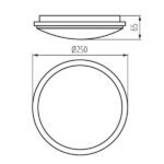 Kanlux 29160 ЛЕД Плафон ORTE LED 220V 18W 4000K IP54