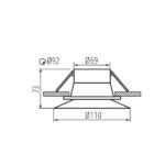Kanlux 33161 Пръстен на точково осветително тяло AJAS Gx5.3/GU10 12V IP20