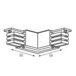 Kanlux 33245 Ъглов съединител тип L за свързване от ляво към дясно TEAR N CON-L LR-B 220V IP20