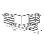 Kanlux 33248 Съединител тип T дясно дясно ляво свързване TEAR N CON-T RRL-W 220V IP20