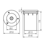 Kanlux 7195 Oprawa najazdowa XARD DL E27 220V