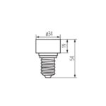 Kanlux 8851 Преходник фасунга-адаптер за цокли HLDR| IP00 35W E14|G10 220V